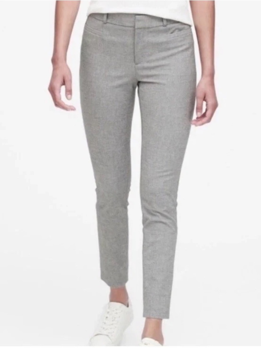 Banana Republic Slim Cropped Ankle Pants - Gray